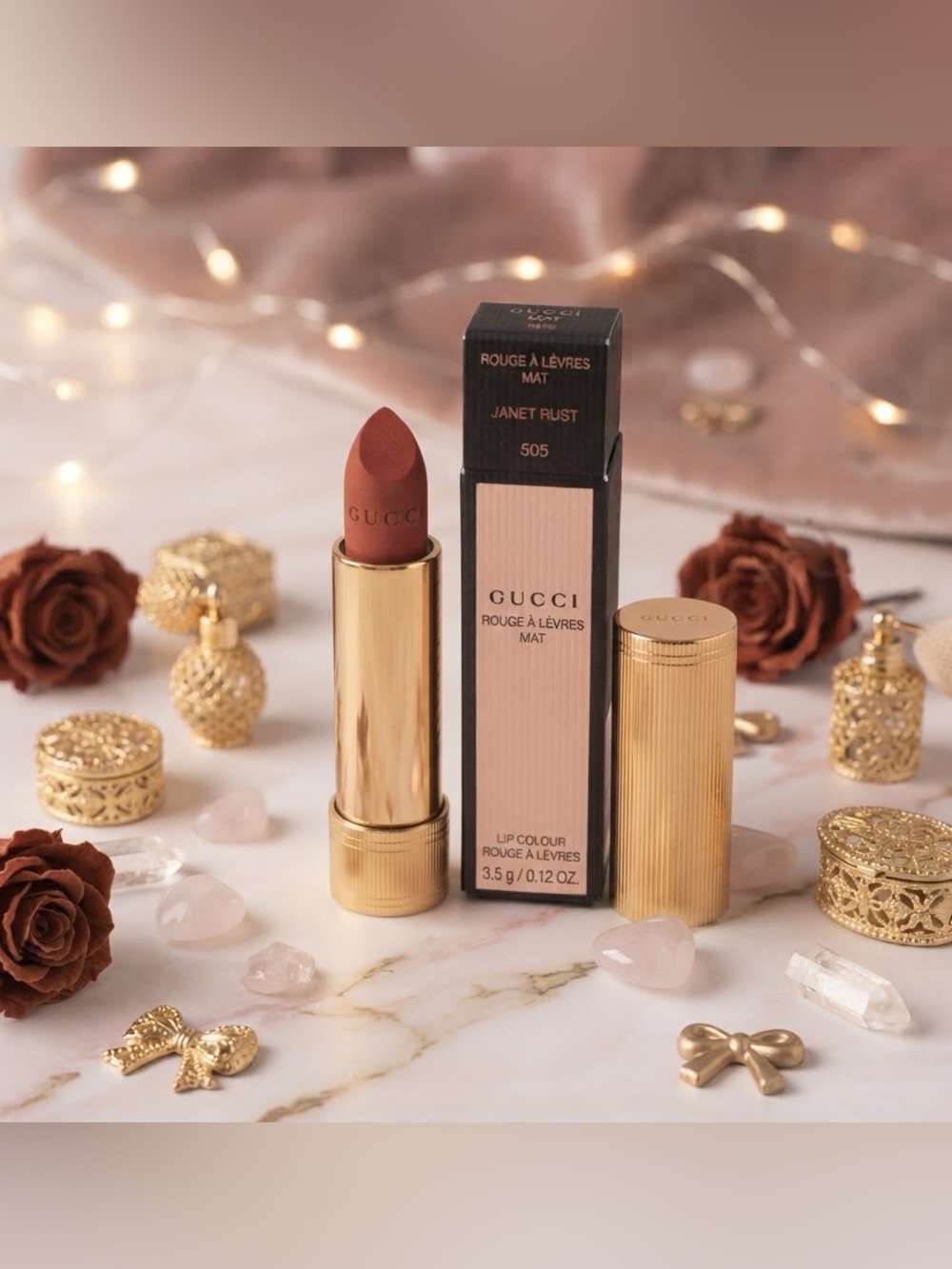 Gucci Matte Lipstick 505 Janet Rust